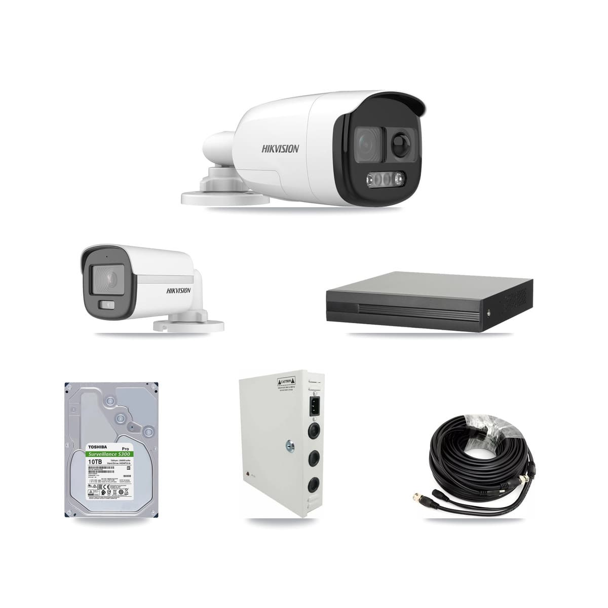 Hikvision 16-Channel 5MP CCTV Kit — 1 DS-2CE12KF0T + 15 DS-2CE12KF3T Bullet Cameras + 10TB Recording - Image 1