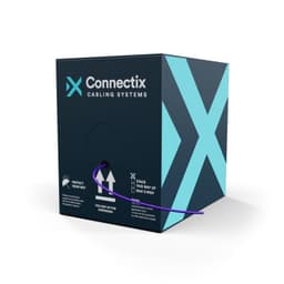 Connectix Cat6 U/UTP Network Cable 305m LSZH Purple Solid Copper
