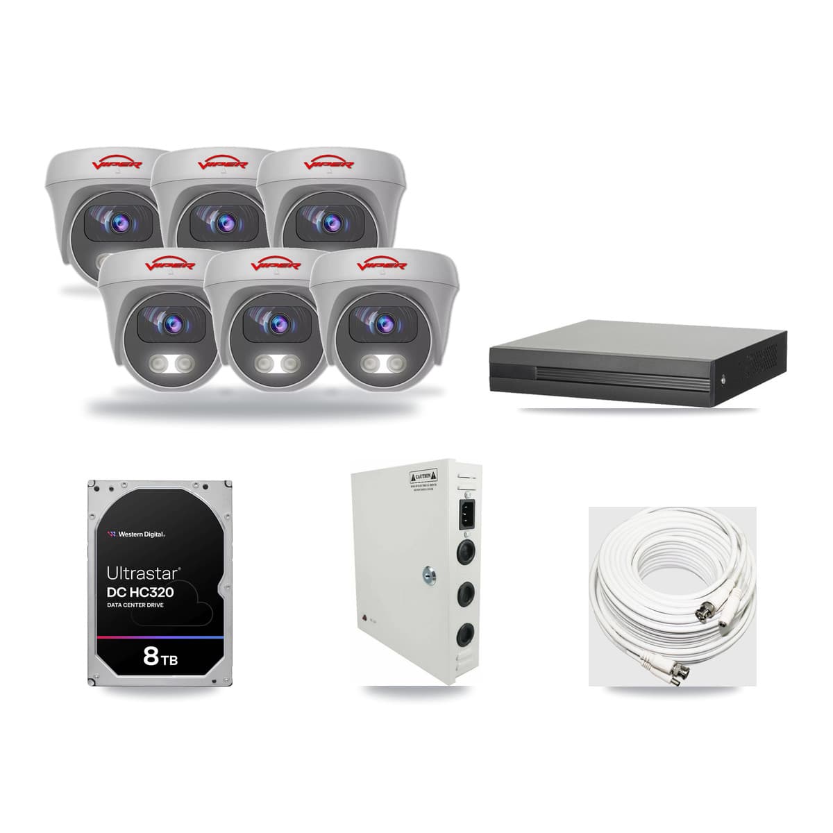 16-Channel 5MP CCTV Kit — 6 Viper Cameras + 8TB Recording - Image 1