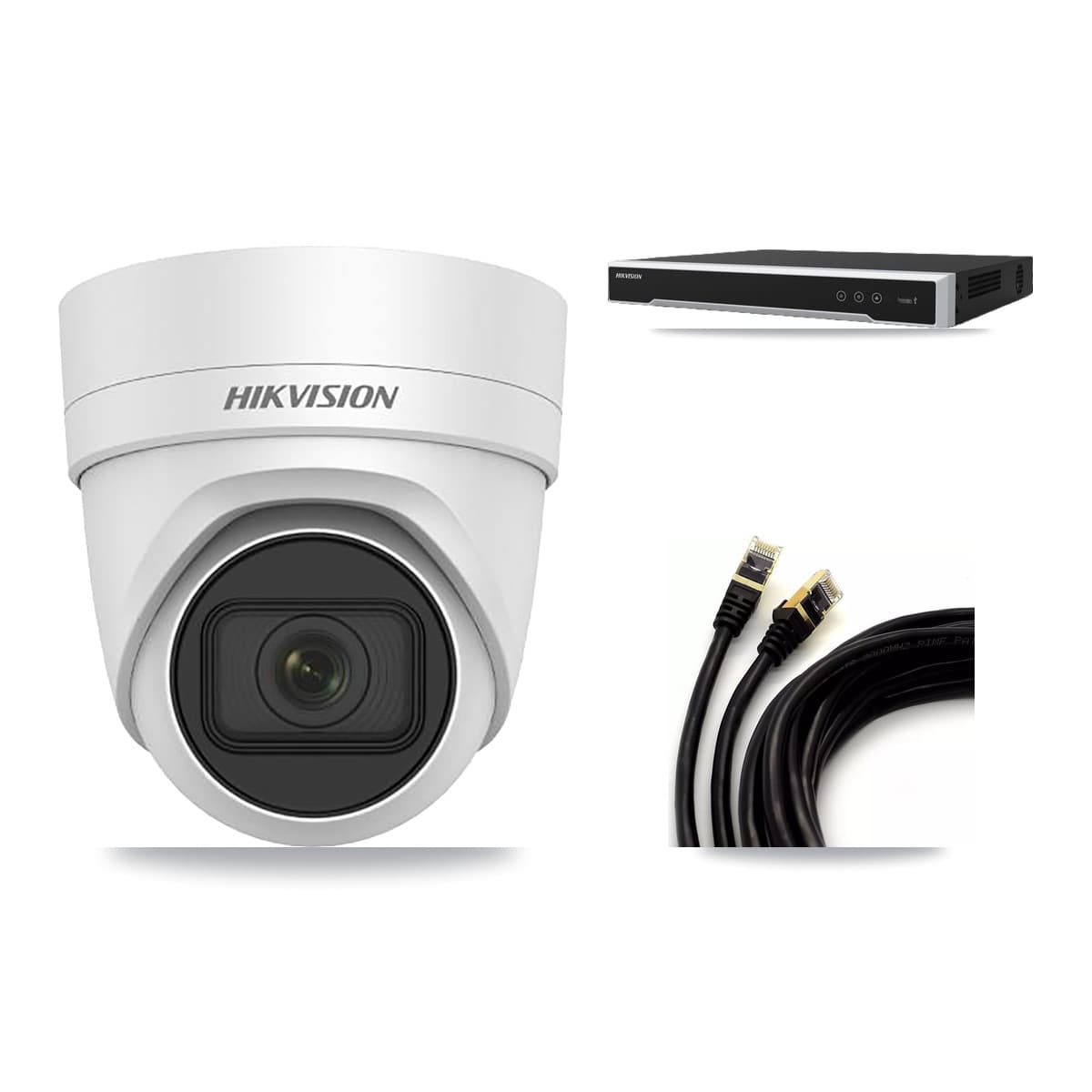 Hikvision 16-Channel 4MP CCTV Kit — 2 DS-2CD2H45FWD Turret Cameras + 3TB Recording