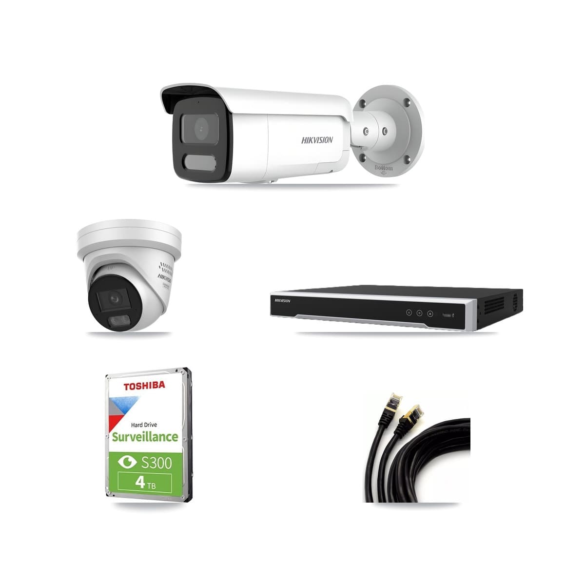 Hikvision 16-Channel 4MP CCTV Kit — 1 Turret + 2 Bullet Cameras + 4TB Recording - Image 1
