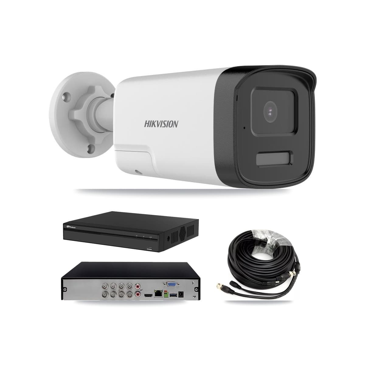Hikvision & Prolux 8-Channel 5MP CCTV Kit — 2 DS-2CE17K0T Bullet Cameras + 3TB Recording (PXD-5108HS Recorder) - Image 1