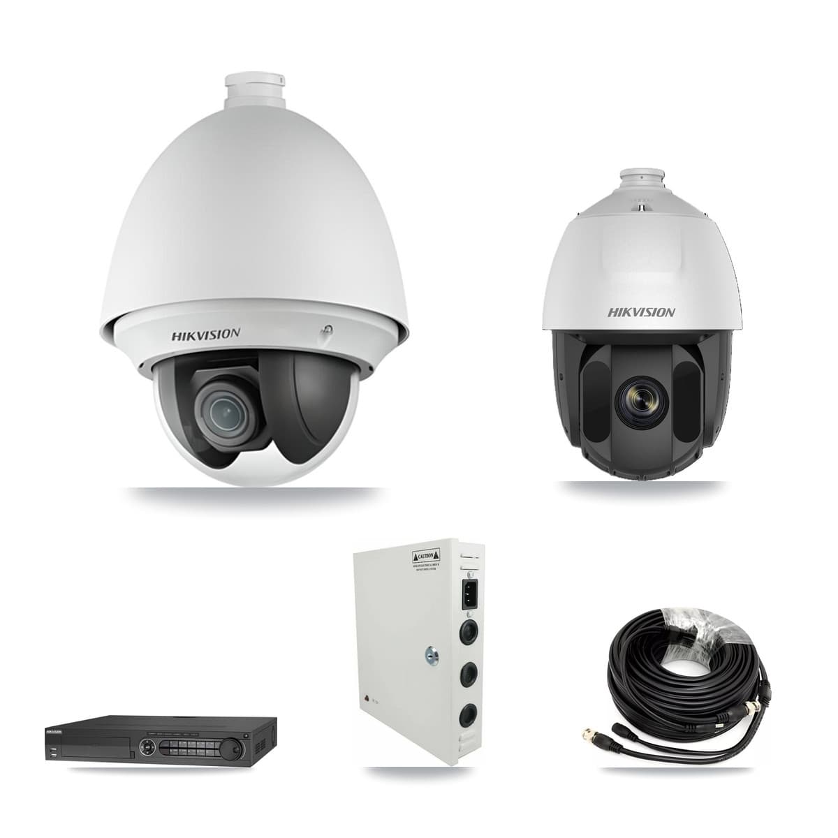 Hikvision 32-Channel 2MP CCTV Kit — 11 DS-2AE4225T + 1 DS-2AE5225TI PTZ Cameras + 8TB Recording (DS-7332HQHI Recorder)
