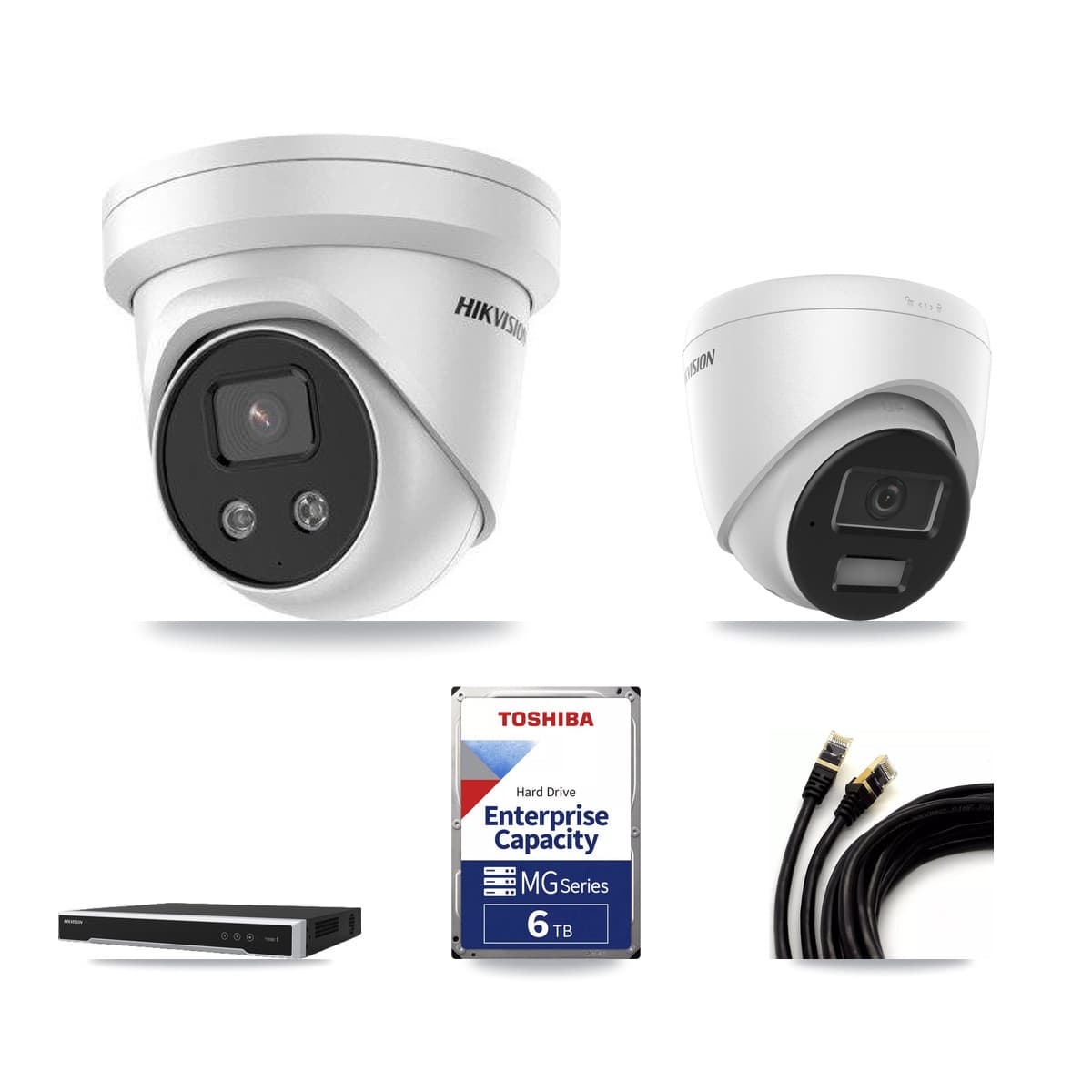 Hikvision 16-Channel 4MP – 5MP CCTV Kit — 1 4MP + 4 5MP Turret Cameras + 6TB Recording - Image 1