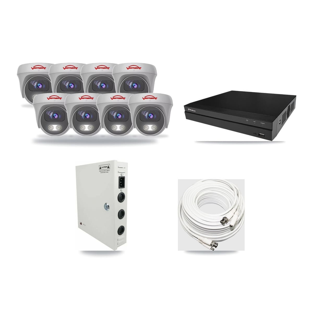 Prolux 8-channel CCTV kit: 8 cameras (8× 5MP Camera), 3TB hard drive