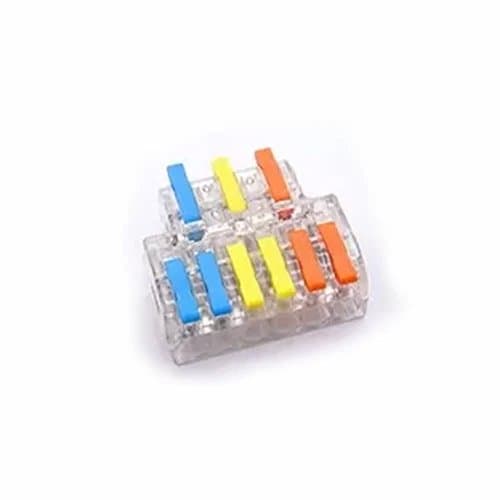 SPL-3-6 Lever Nut Wire Connector 3 In 6 Out Compact Splicing Terminal