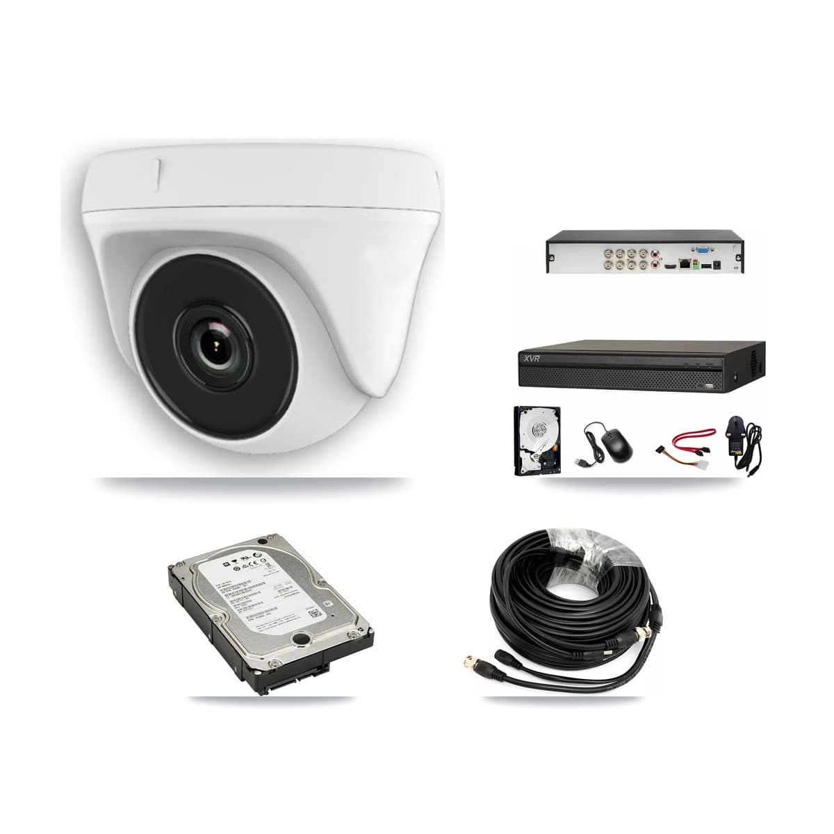 Dahua 8-Channel 2MP CCTV Kit — 8 White Dome Cameras + 5TB Recording (XVR-3108AD Recorder)