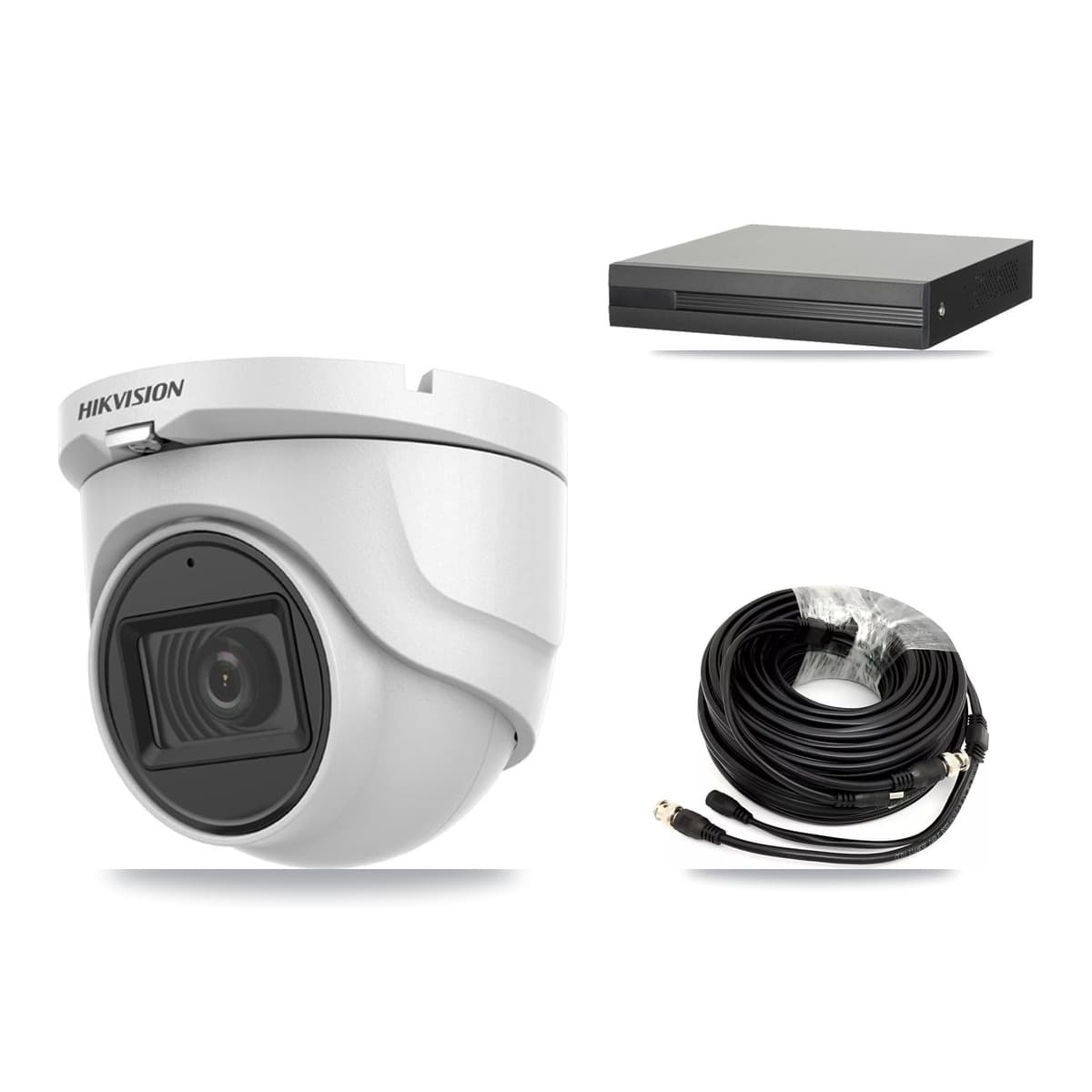 Hikvision 8-Channel 5MP CCTV Kit — 6 DS-2CE76H0T Turret Cameras + 8TB Recording (XVR-3108HS Recorder) - Image 1