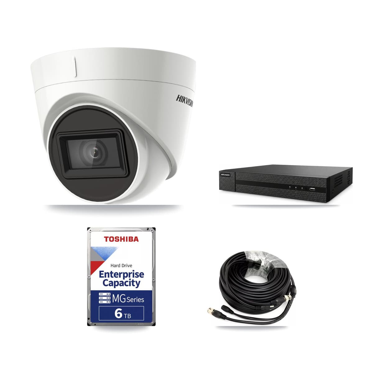Hikvision 8-Channel 4K CCTV Kit — 3 DS-2CE78U1T Turret Cameras + 6TB Recording - Image 1