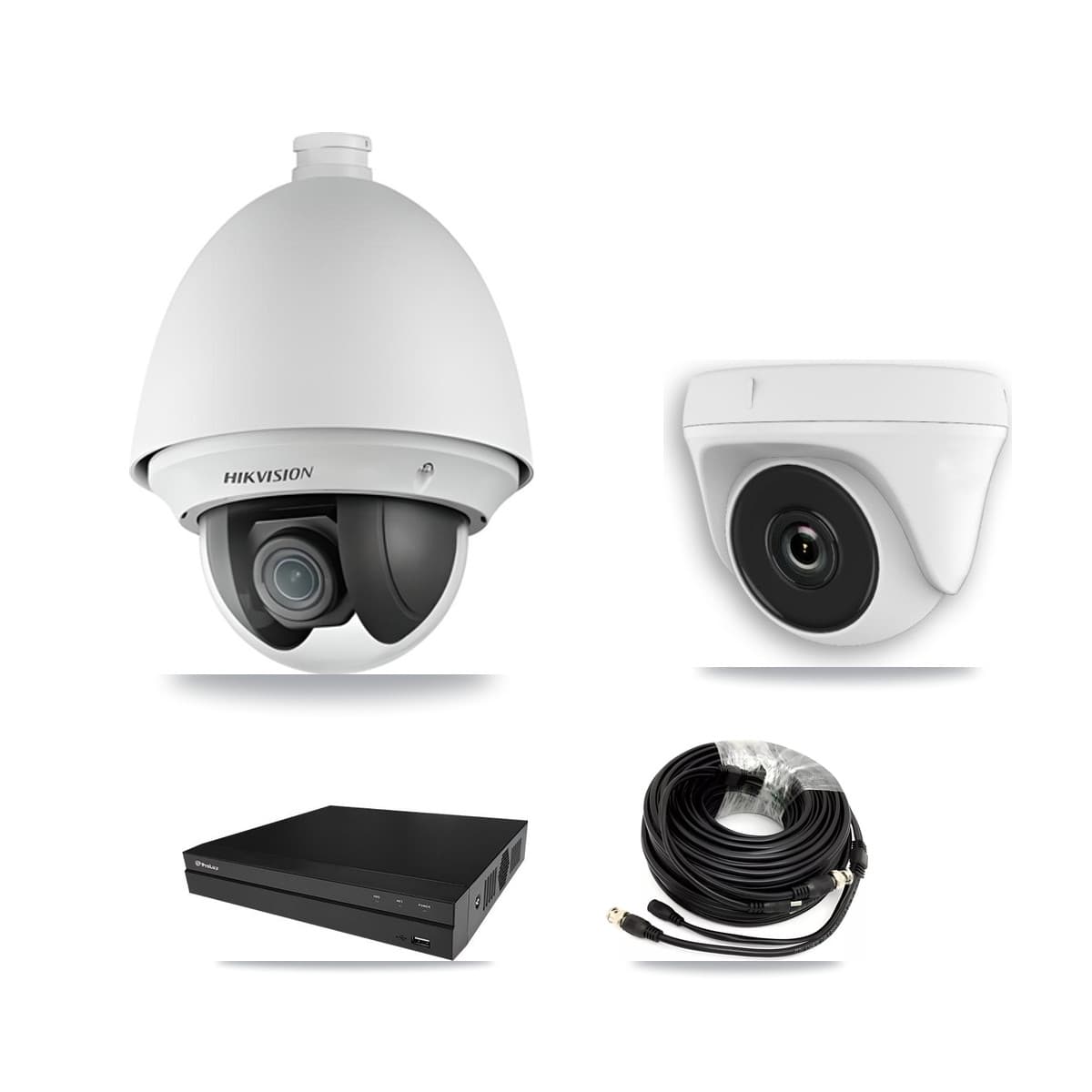 Hikvision & Prolux 8-Channel 2MP CCTV Kit — 1 PTZ + 1 Dome Cameras + 3TB Recording - Image 1