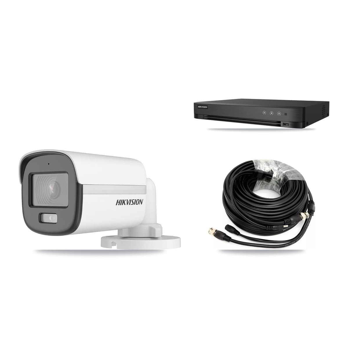 Hikvision 4-Channel 5MP CCTV Kit — 2 DS-2CE12KF0T Bullet Cameras + 3TB Recording (IDS-7204HUHI Recorder) - Image 1