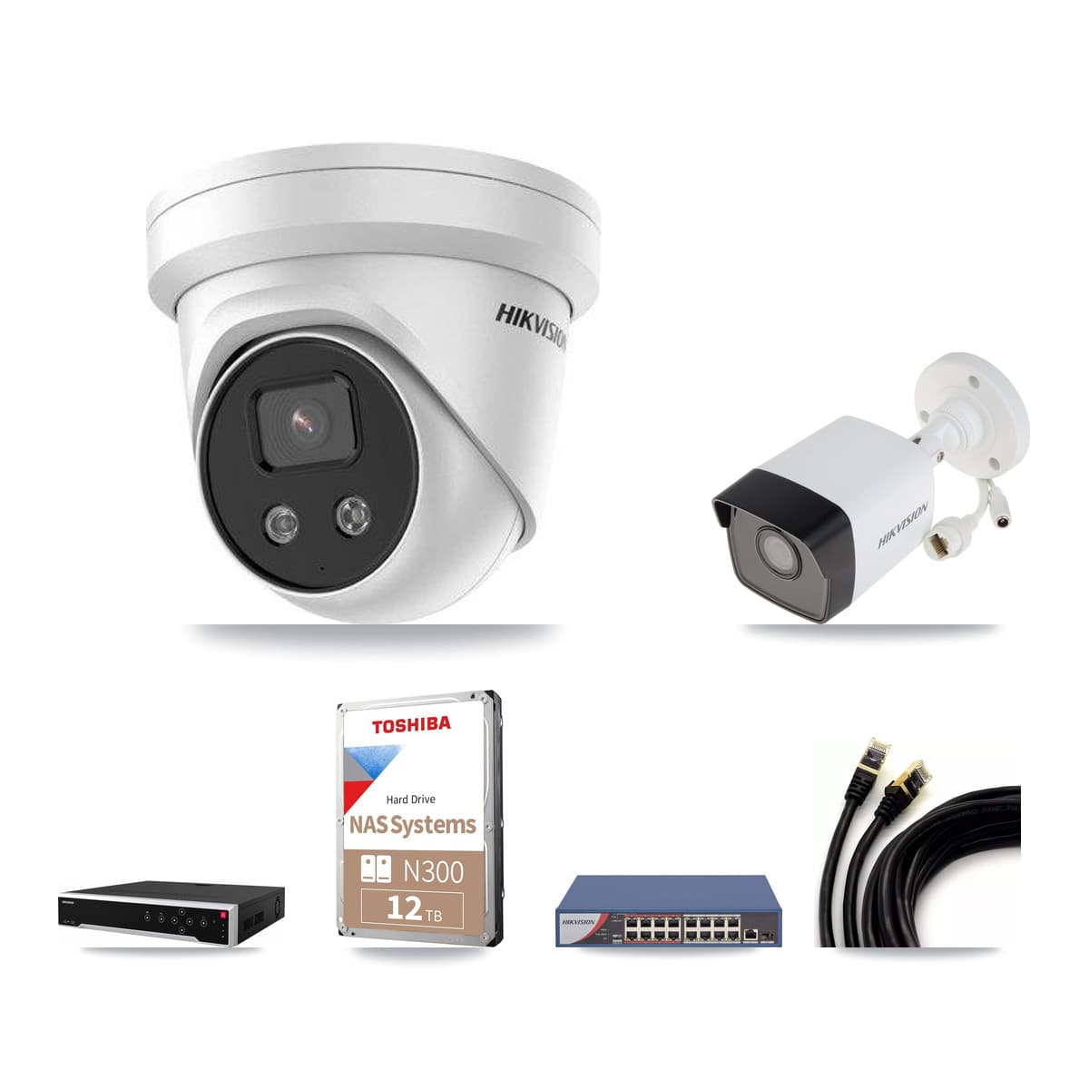 Hikvision 32-Channel 5MP CCTV Kit — 8 Bullet + 18 Turret Cameras + 3× 12TB Recording - Image 1