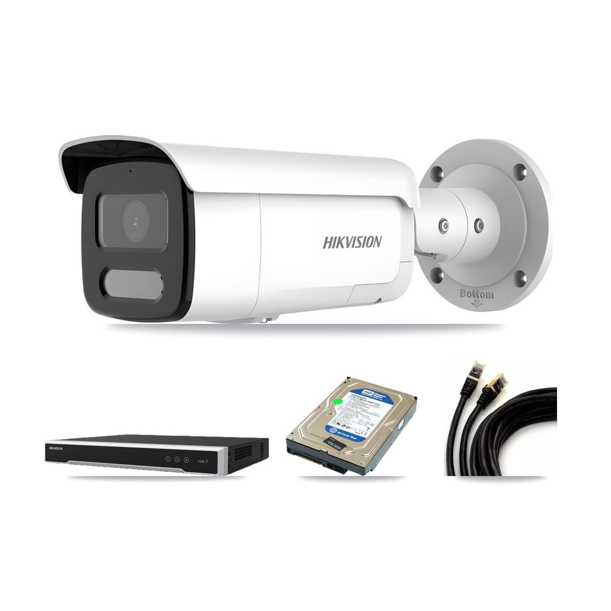 Hikvision 8-Channel 4MP CCTV Kit — 1 Bullet Camera + 500GB Recording