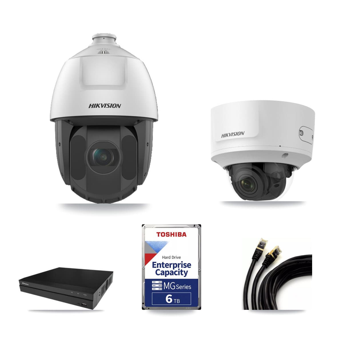 Hikvision & Prolux 16-Channel 2MP CCTV Kit — 3 Dome + 7 PTZ Cameras + 6TB Recording - Image 1