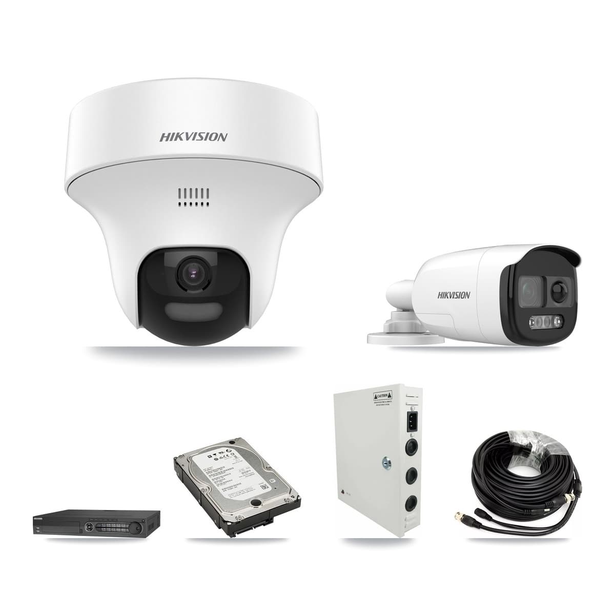 Hikvision 32-Channel 5MP CCTV Kit — 1 DS-2CE12KF3T Bullet + 10 DS-2CE70K0T Turret Cameras + 3× 5TB Recording - Image 1