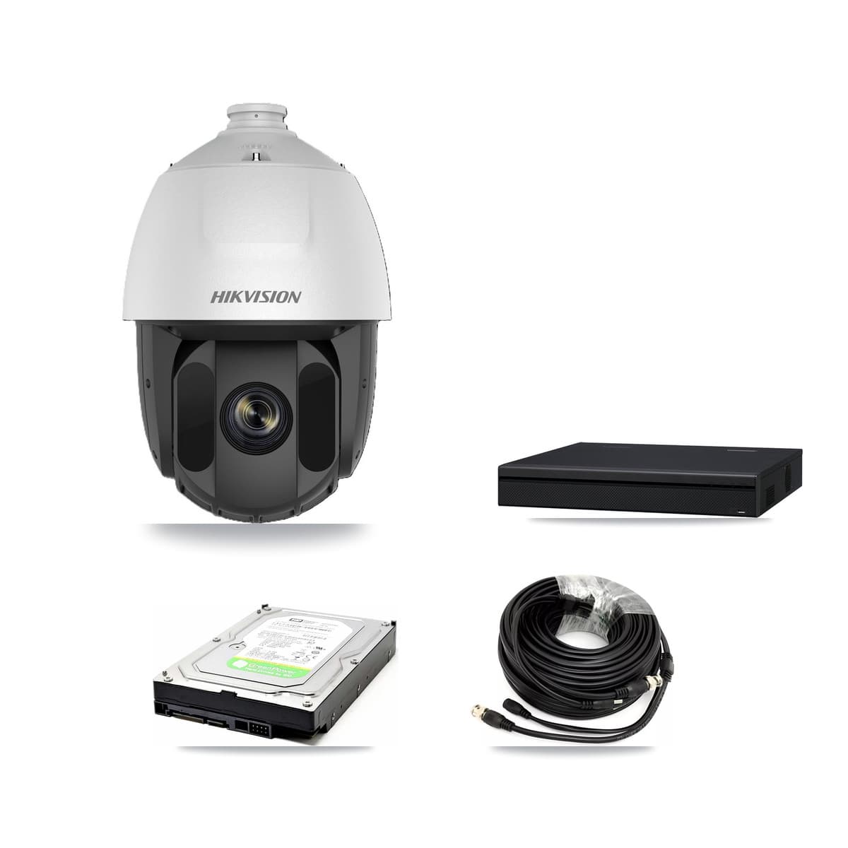 Hikvision 8-Channel 2MP CCTV Kit — 2 DS-2AE5225TI PTZ Cameras + 1TB Recording (XVR-3108AD Recorder) - Image 1