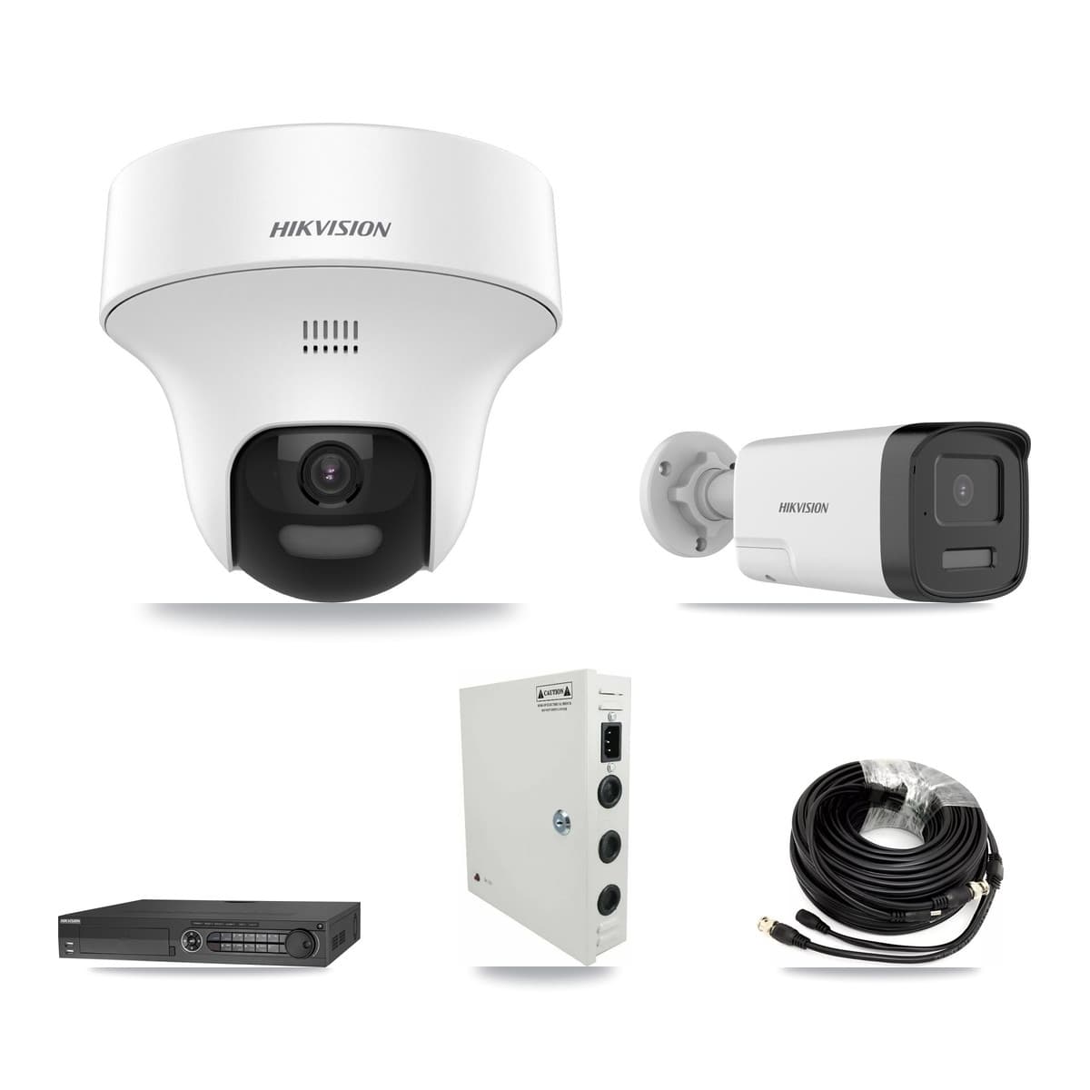 Hikvision 32-Channel 5MP CCTV Kit — 1 DS-2CE17K0T Bullet + 17 DS-2CE70K0T Turret Cameras + 3× 8TB Recording