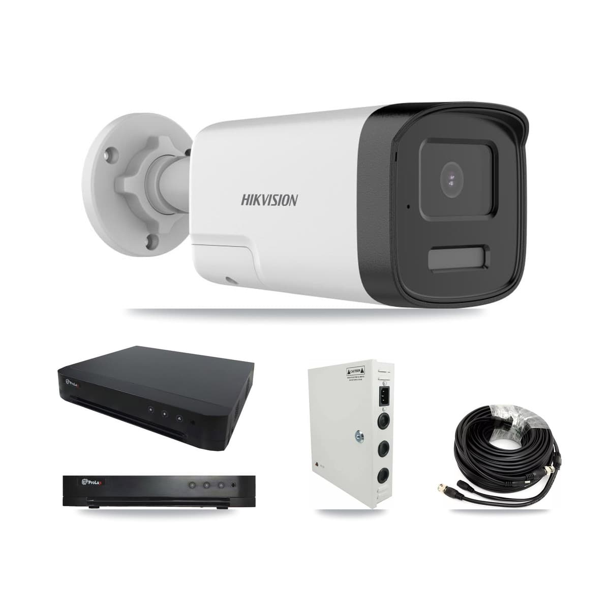 Hikvision & Prolux 16-Channel 5MP CCTV Kit — 16 DS-2CE17K0T Bullet Cameras + 8TB Recording
