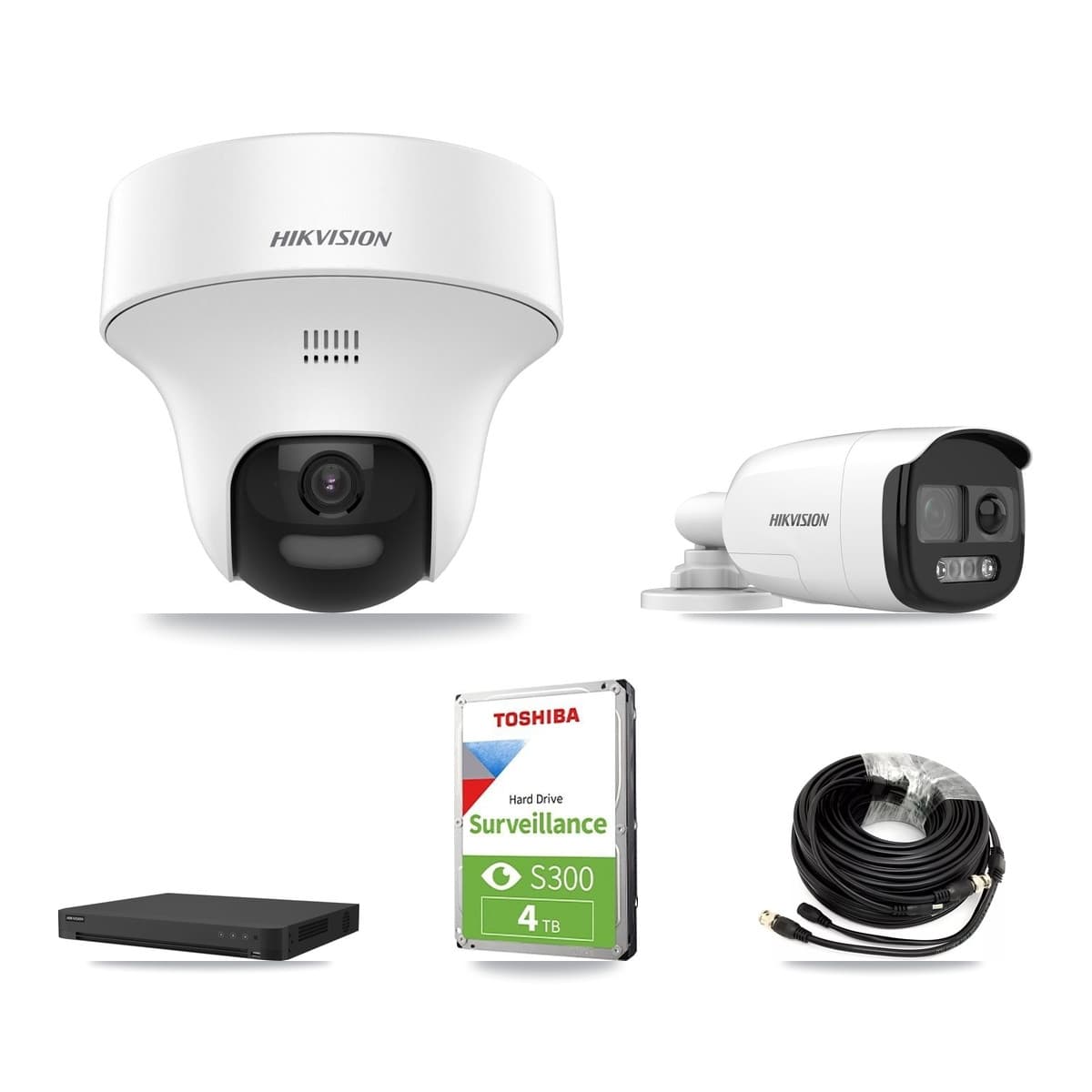 Hikvision 32-Channel 5MP CCTV Kit — 1 DS-2CE12KF3T Bullet + 2 DS-2CE70K0T Turret Cameras + 4TB Recording - Image 1