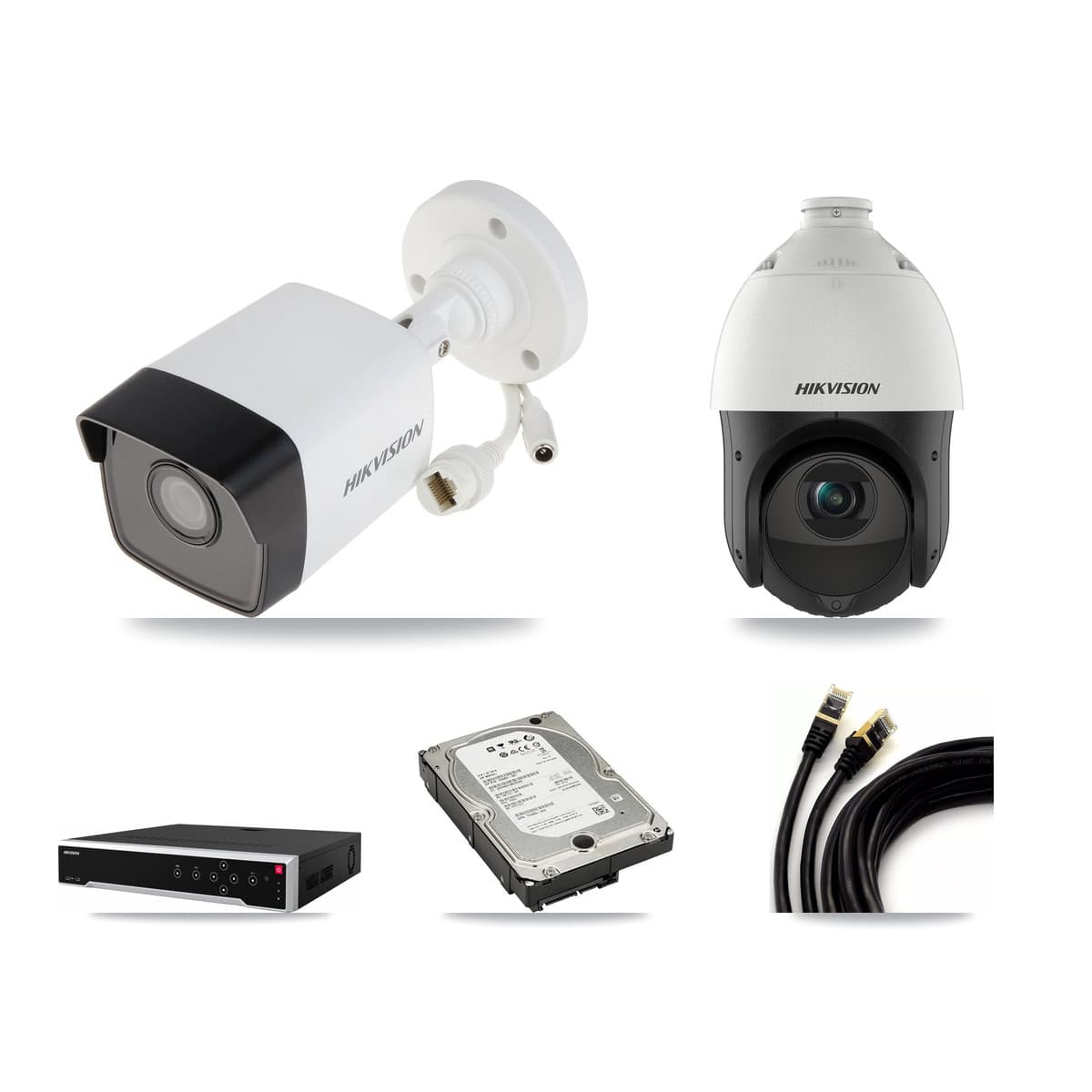Hikvision 32-Channel 4MP – 5MP CCTV Kit — 3 5MP Bullet + 1 4MP PTZ Cameras + 5TB Recording - Image 1