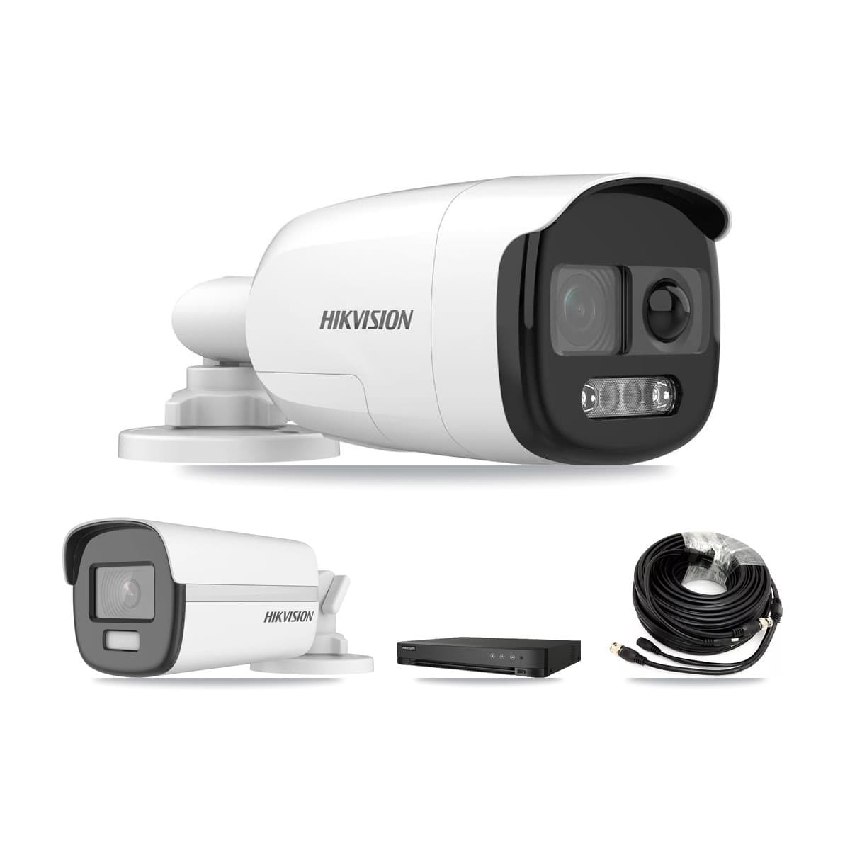 Hikvision 8-Channel 5MP – 4K CCTV Kit — 4 DS-2CE12KF3T-PIRXO 5MP + 1 DS-2CE12UF3T-E 4K Bullet Cameras + 8TB Recording (IDS-7208HUHI-M1/E Recorder) - Image 1
