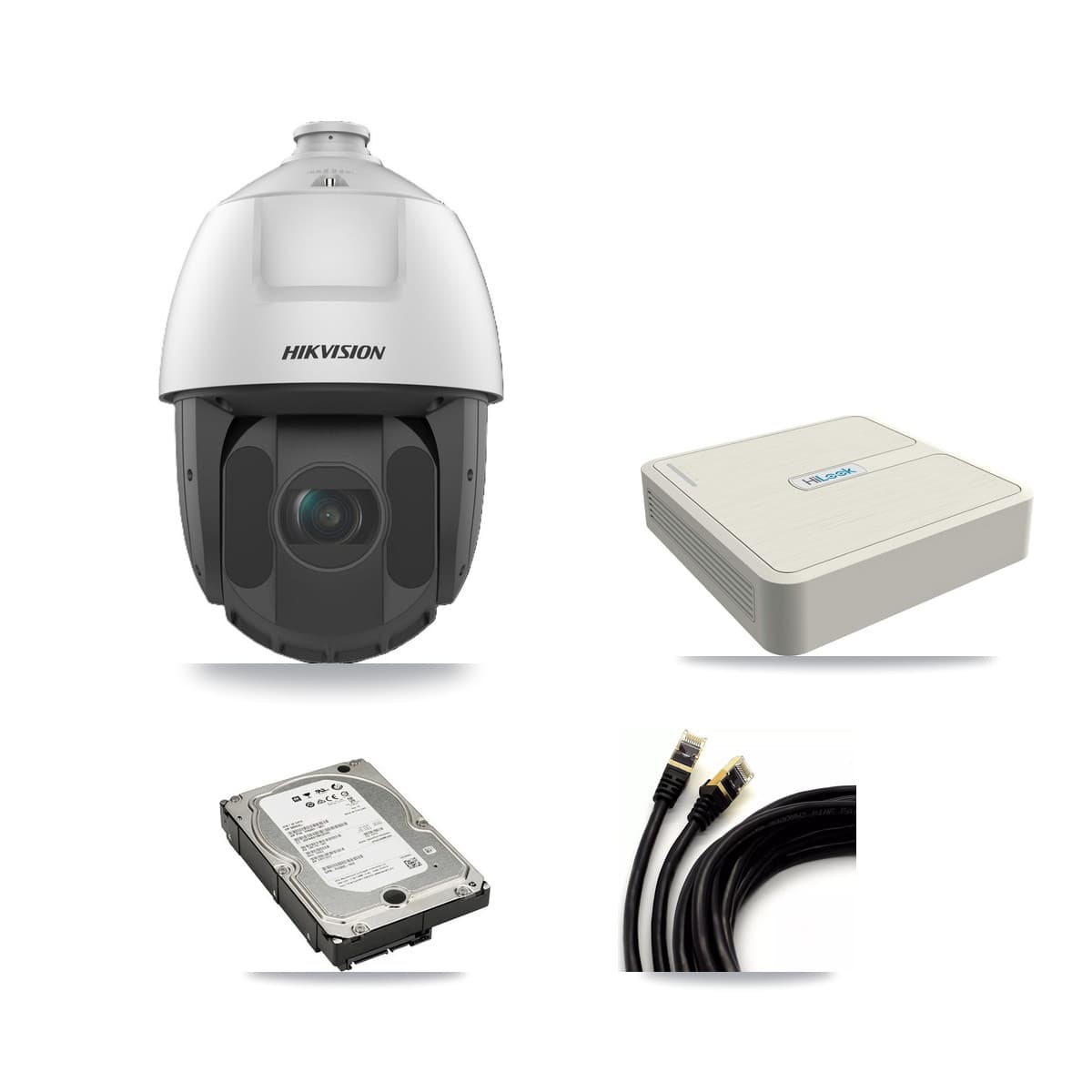 Hikvision & HiLook 8-Channel 2MP CCTV Kit — 8 PTZ Cameras + 5TB Recording (NVR-108H-D Recorder) - Image 1