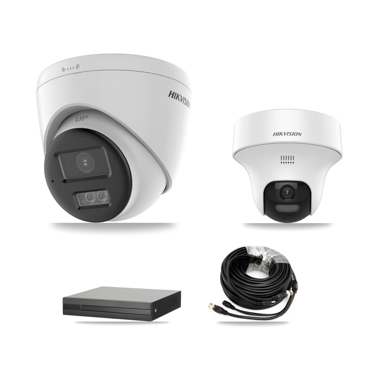 Hikvision 16-Channel 5MP CCTV Kit — 2 DS-2CE70K0T + 4 DS-2CE78K0T Turret Cameras + 8TB Recording (XVR-3116HS Recorder) - Image 1