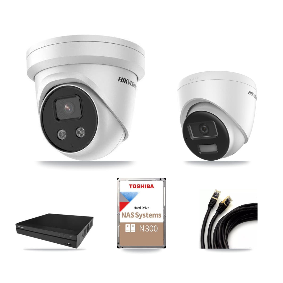 Hikvision & Prolux 16-Channel 5MP – 4K CCTV Kit — 1 4K + 11 5MP Turret Cameras + 18TB Recording