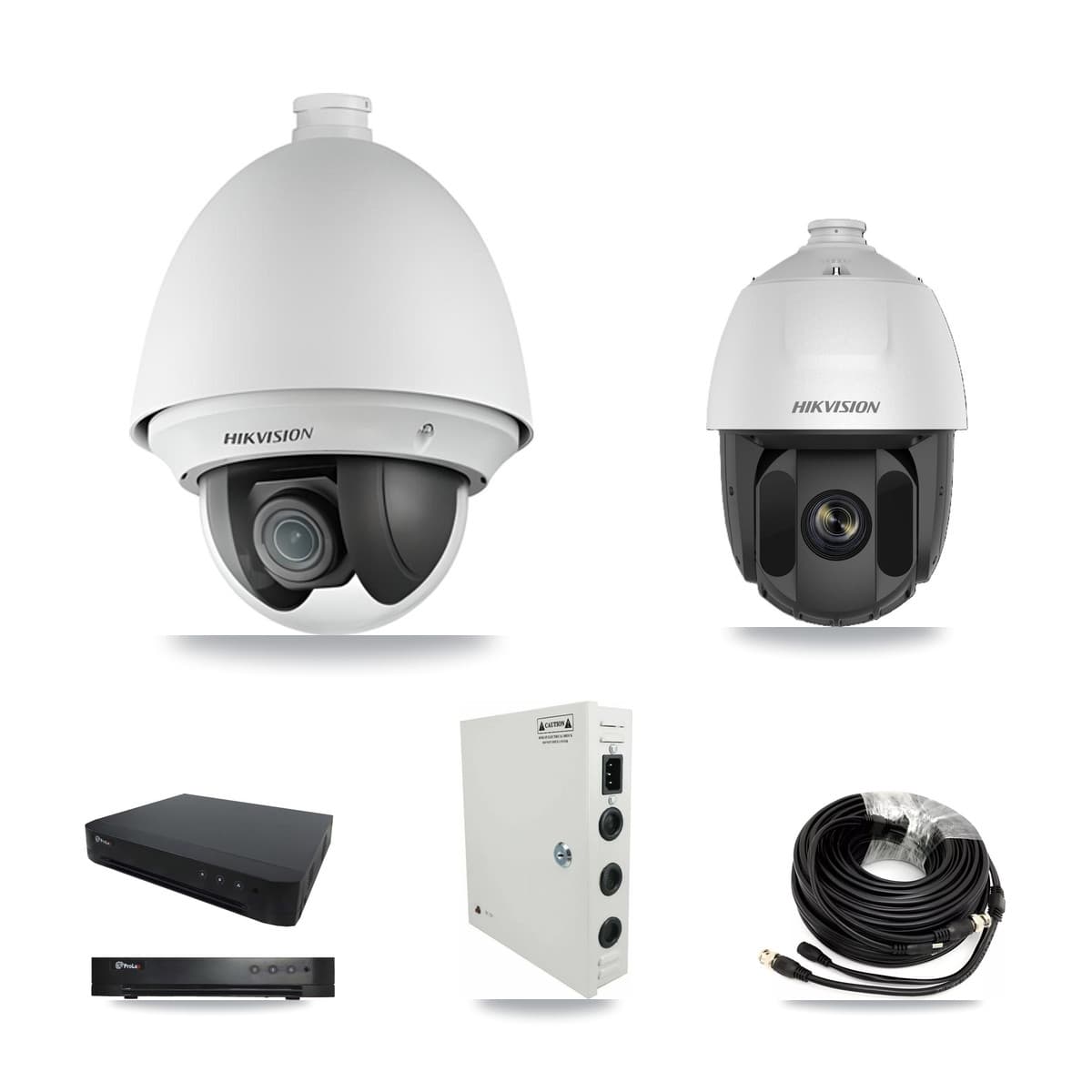Hikvision & Prolux 16-Channel 2MP CCTV Kit — 11 DS-2AE4225T + 1 DS-2AE5225TI PTZ Cameras + 8TB Recording