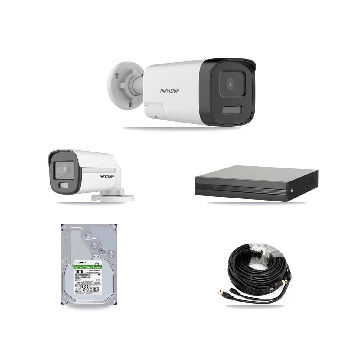 Hikvision 16-Channel 5MP CCTV Kit — 1 DS-2CE12KF0T + 7 DS-2CE17K0T Bullet Cameras + 10TB Recording (XVR-3116HS Recorder) - Image 1