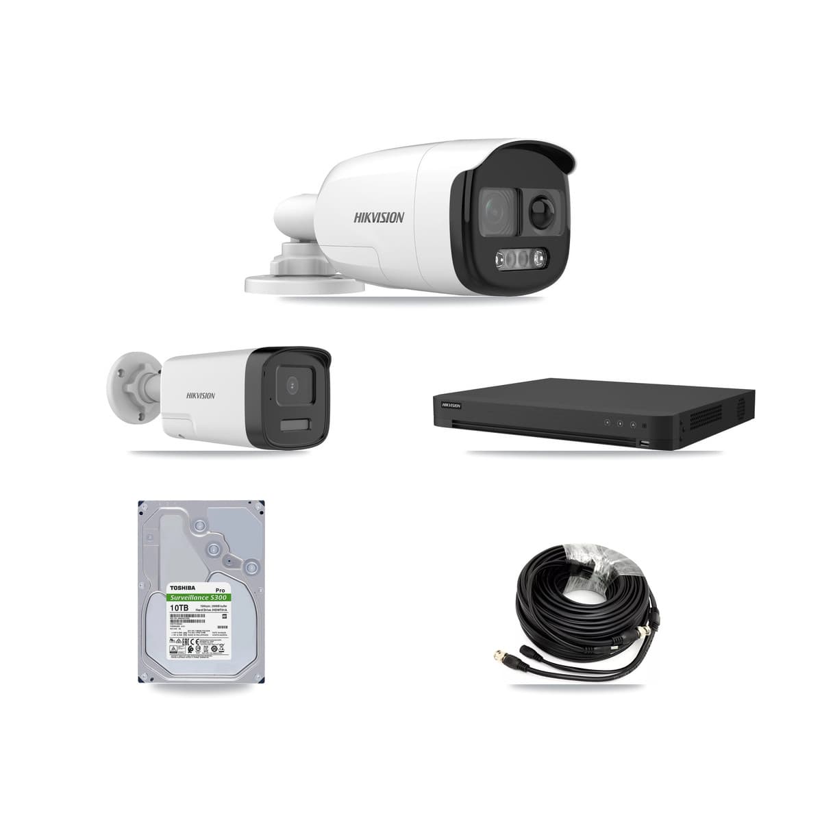 Hikvision 16-Channel 5MP CCTV Kit — 5 DS-2CE12KF3T + 2 DS-2CE17K0T Bullet Cameras + 10TB Recording - Image 1