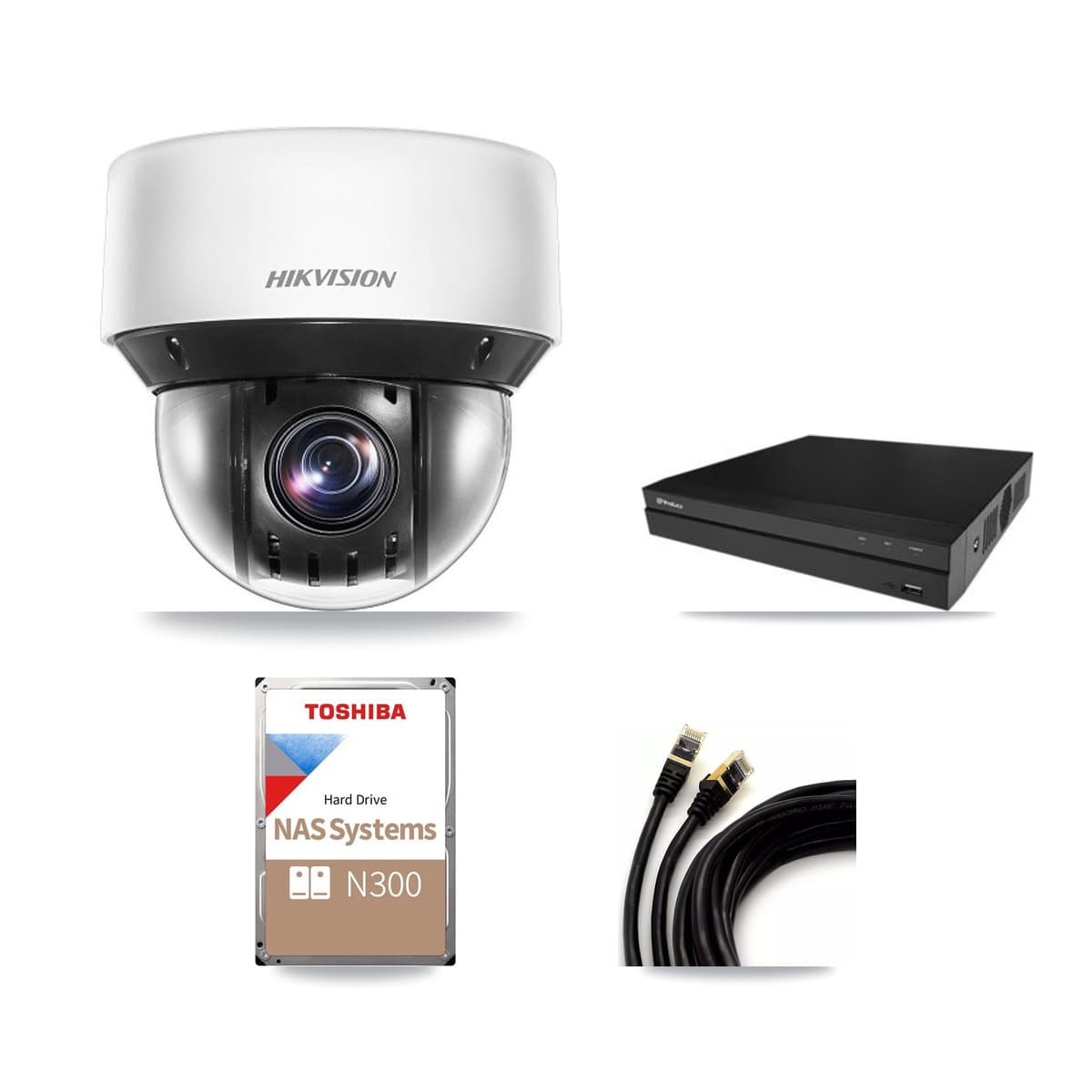 Hikvision & Prolux 16-Channel 4MP CCTV Kit — 14 DS-2DE4A425IW PTZ Cameras + 18TB Recording - Image 1