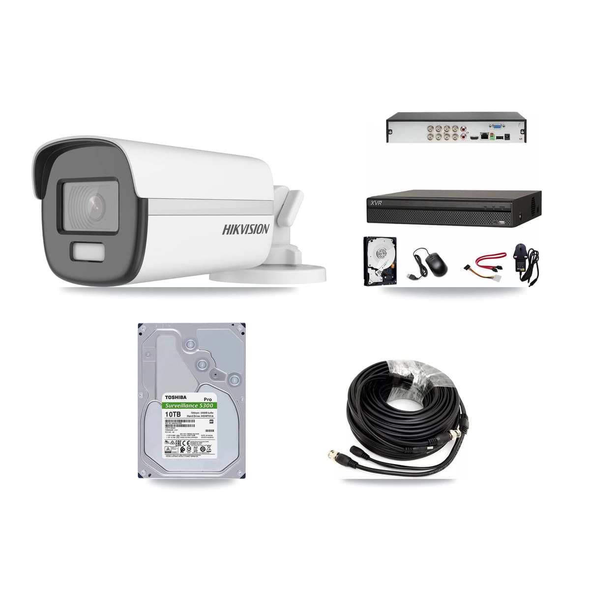 Hikvision & Dahua 8-Channel 4K CCTV Kit — 6 Bullet Cameras + 10TB Recording (XVR-3108AD Recorder) - Image 1