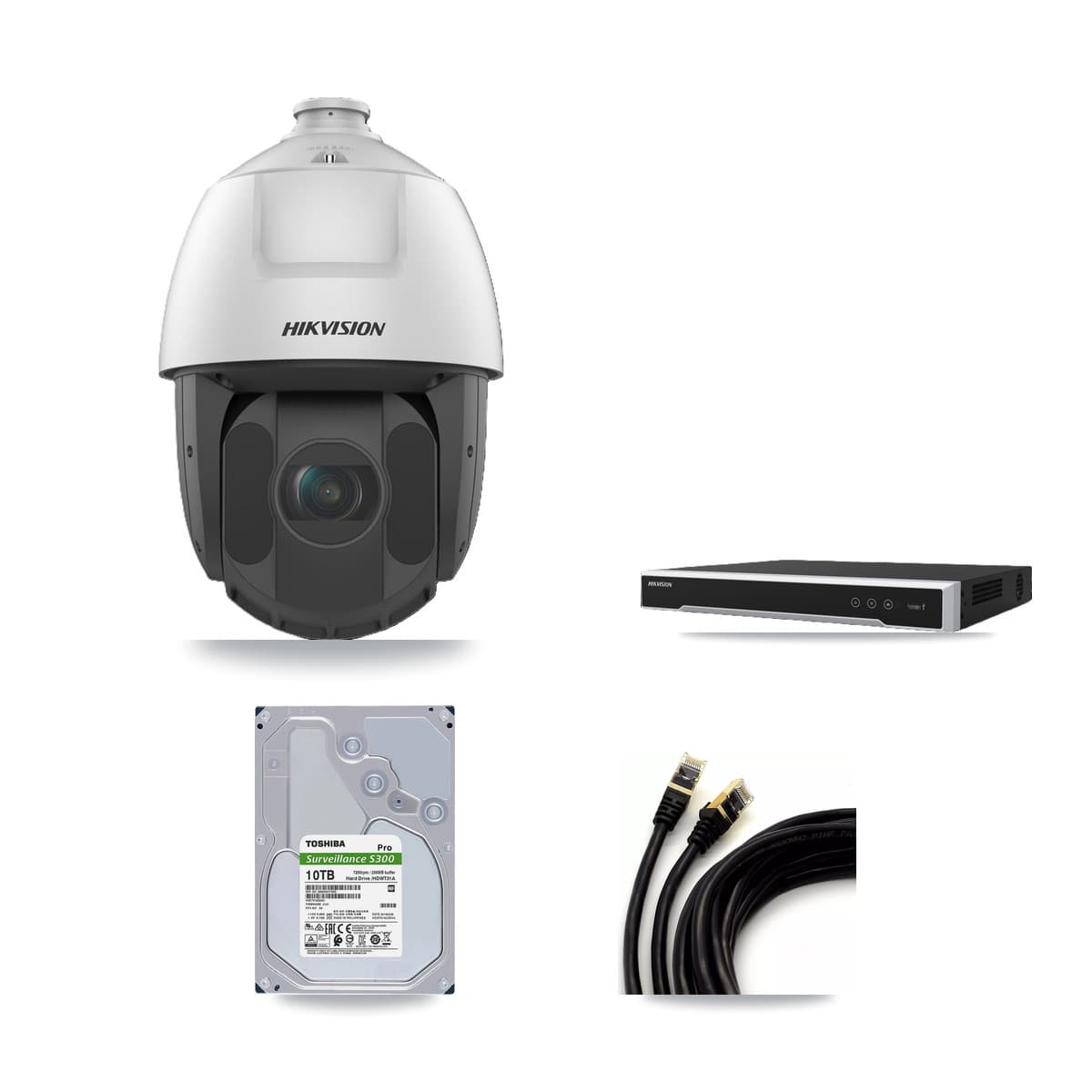 Hikvision 16-Channel 2MP CCTV Kit — 16 DS-2DE5232IW PTZ Cameras + 10TB Recording - Image 1