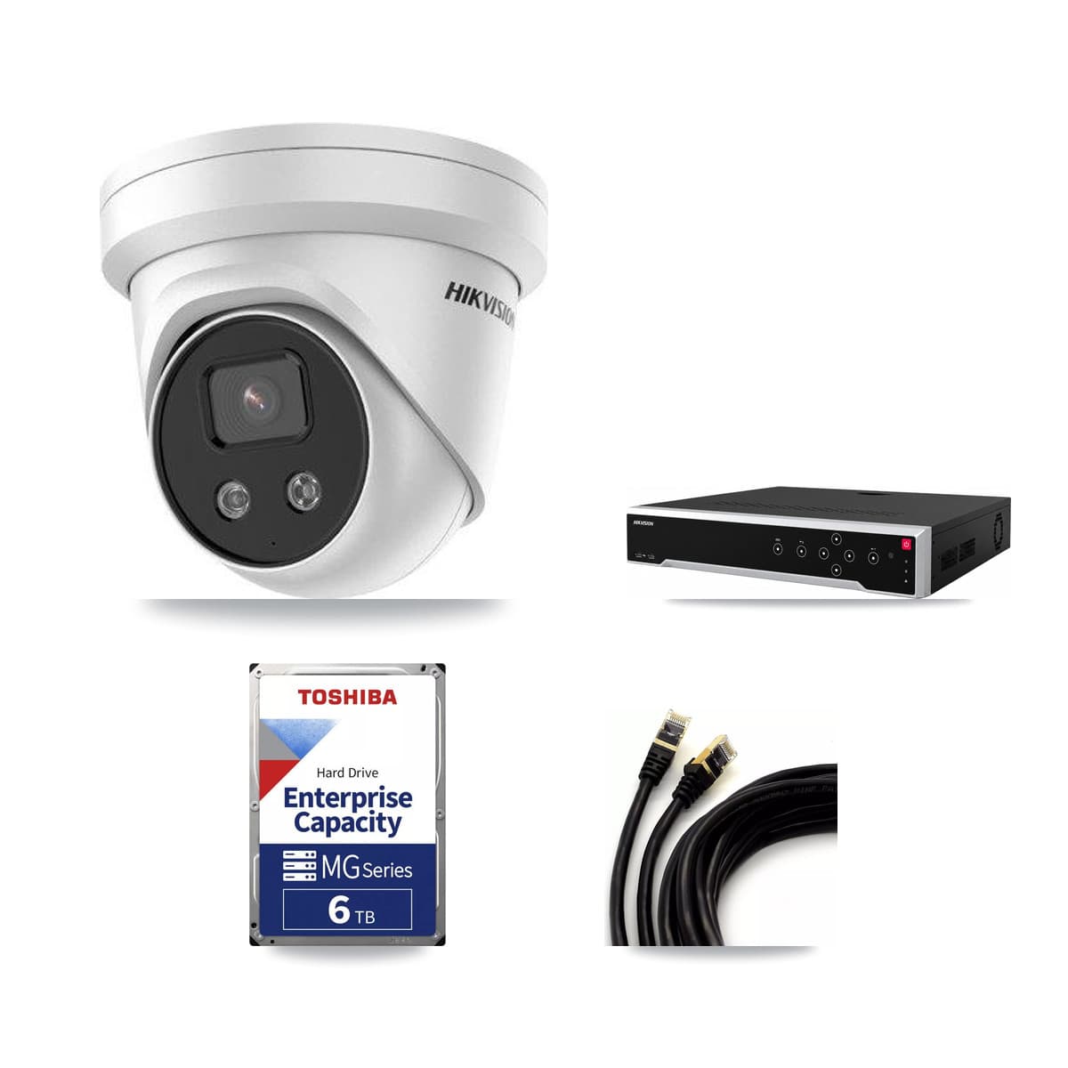 Hikvision 32-Channel 5MP CCTV Kit — 13 Turret Cameras + 3× 6TB Recording