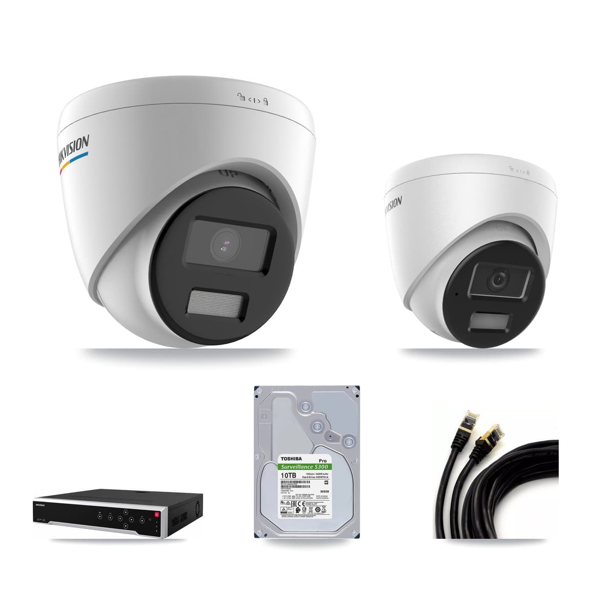 Hikvision 32-Channel 2MP – 4MP CCTV Kit — 13 2MP + 1 4MP Turret Cameras + 10TB Recording - Image 1