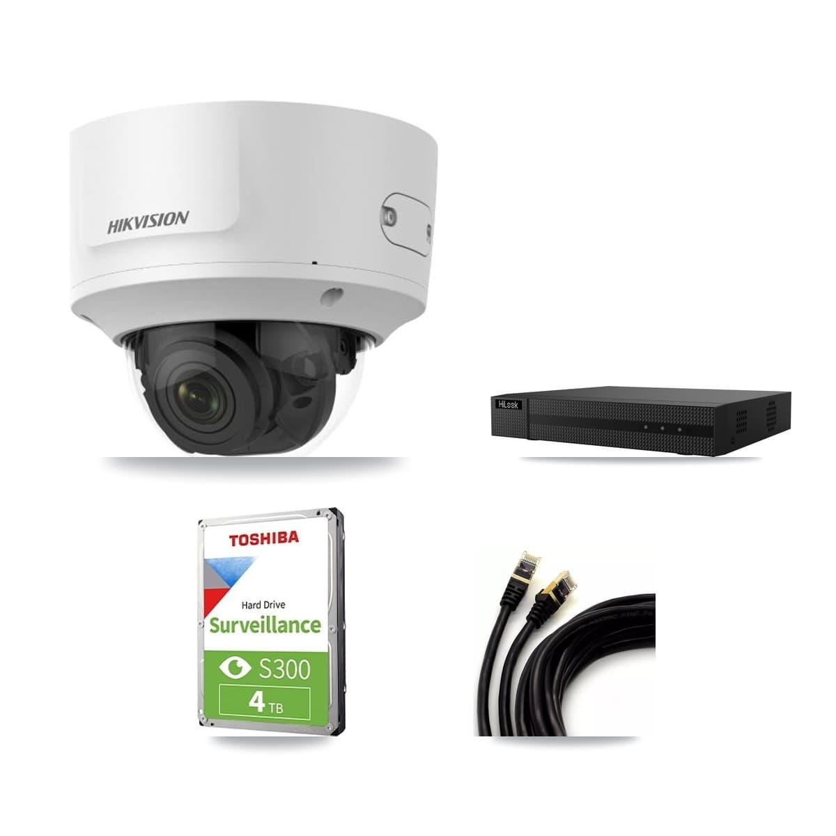 Hikvision & HiLook 8-Channel 2MP CCTV Kit — 6 Dome Cameras + 4TB Recording (NVR-108MH-D Recorder) - Image 1
