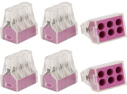 PCT-106 Push Wire Connector 6 Port Inline Terminal Block