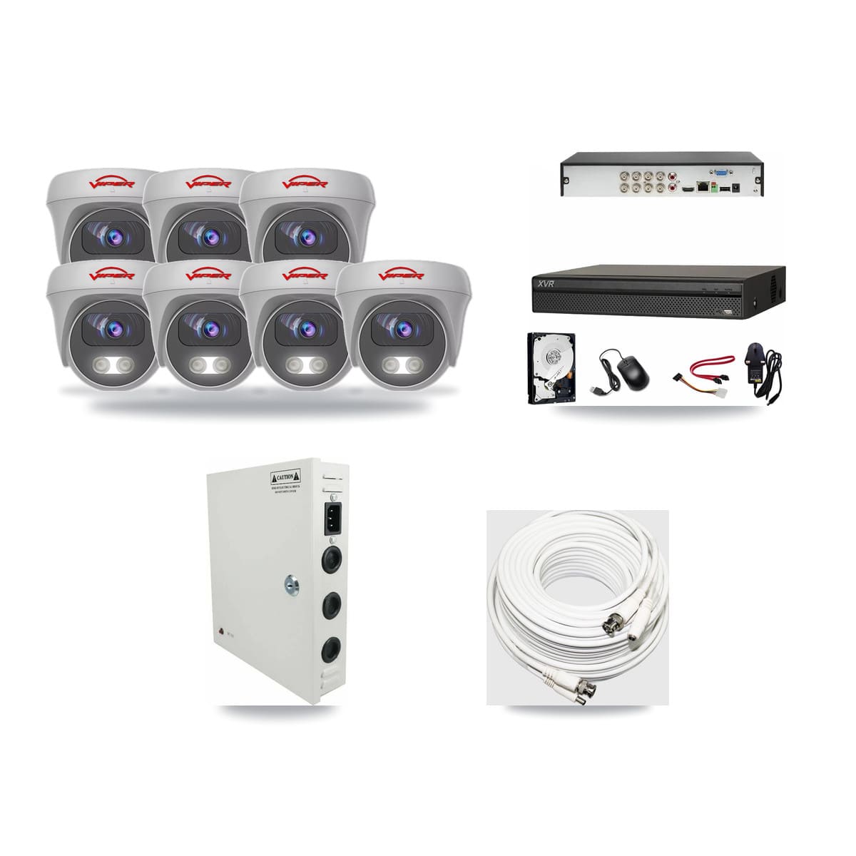 Dahua 8-channel CCTV kit: 7 cameras (7× 5MP Camera), 3TB hard drive