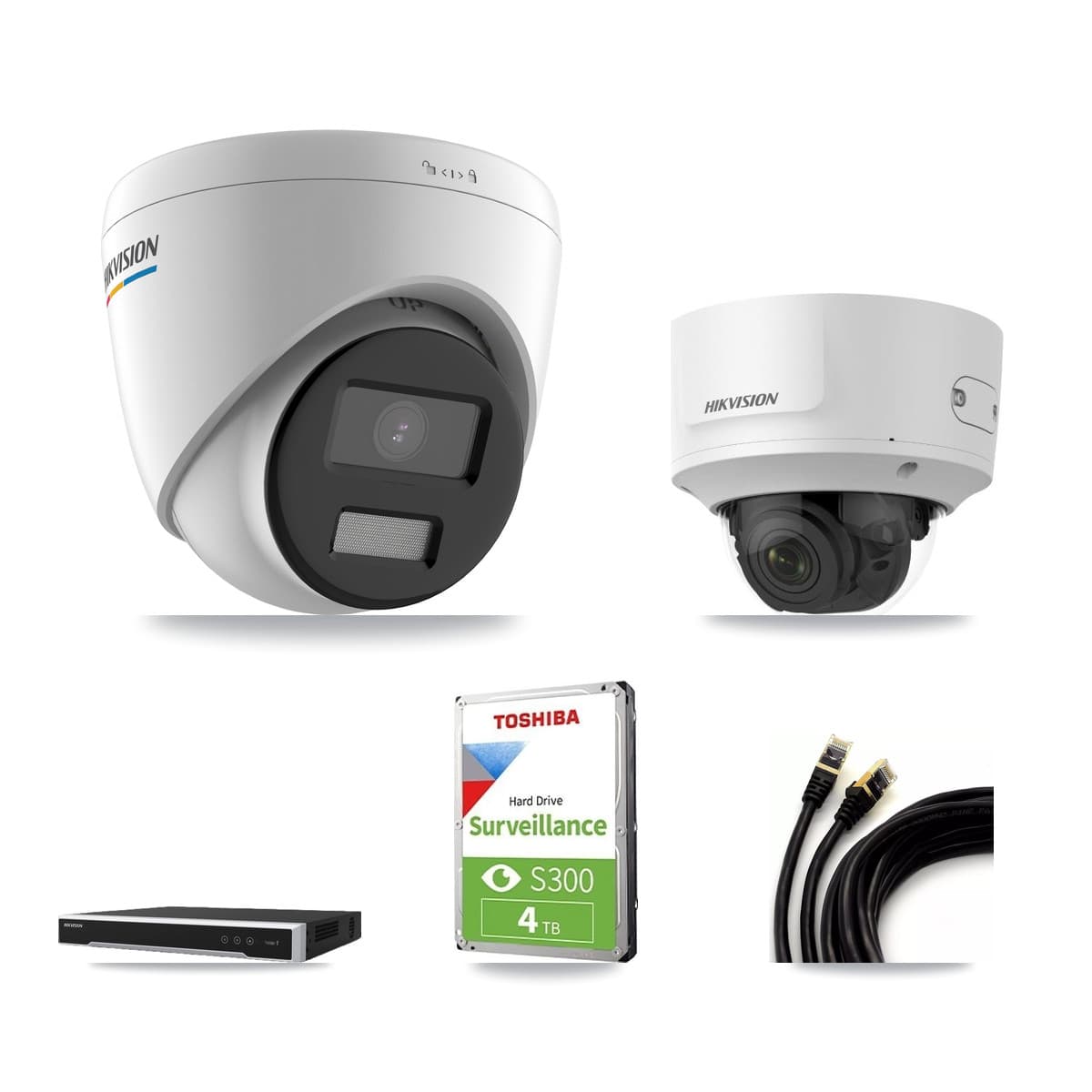 Hikvision 8-Channel 2MP CCTV Kit — 5 Turret + 1 Dome Cameras + 4TB Recording