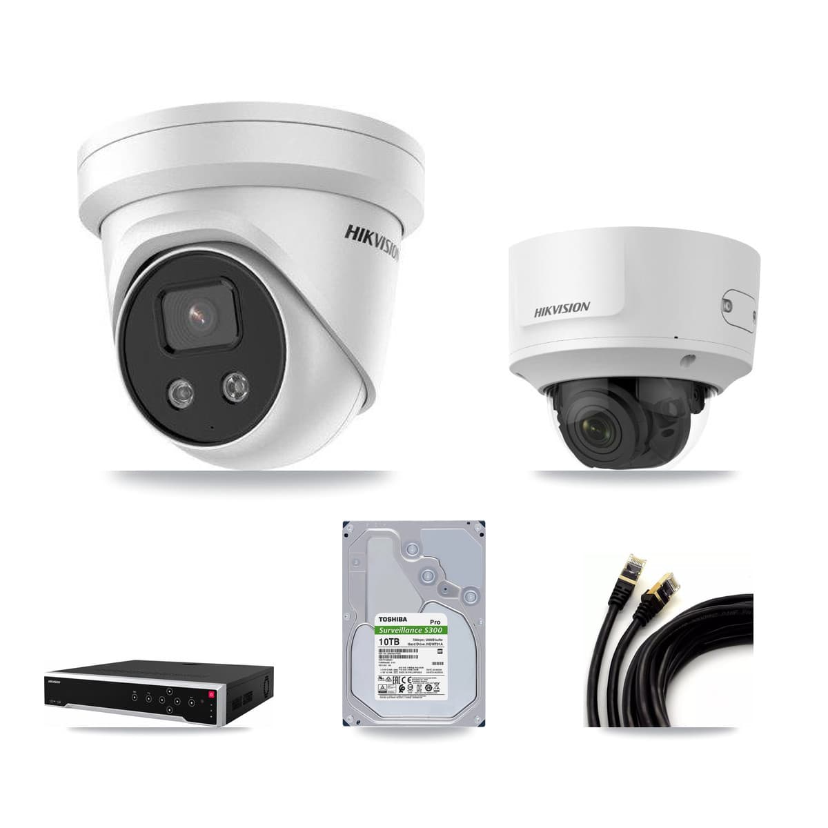Hikvision 32-Channel 2MP – 5MP CCTV Kit — 1 2MP Dome + 7 5MP Turret Cameras + 10TB Recording - Image 1