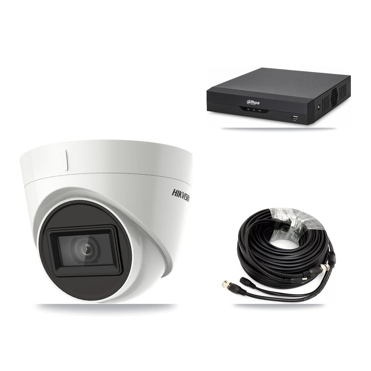 Hikvision & Dahua 4-Channel 4K CCTV Kit — 1 DS-2CE78U1T Turret Camera + 3TB Recording