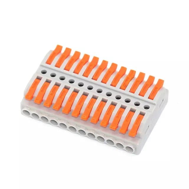 SPL-12-12 Grey Lever Wire Connector 12 In 12 Out Splicing Terminal