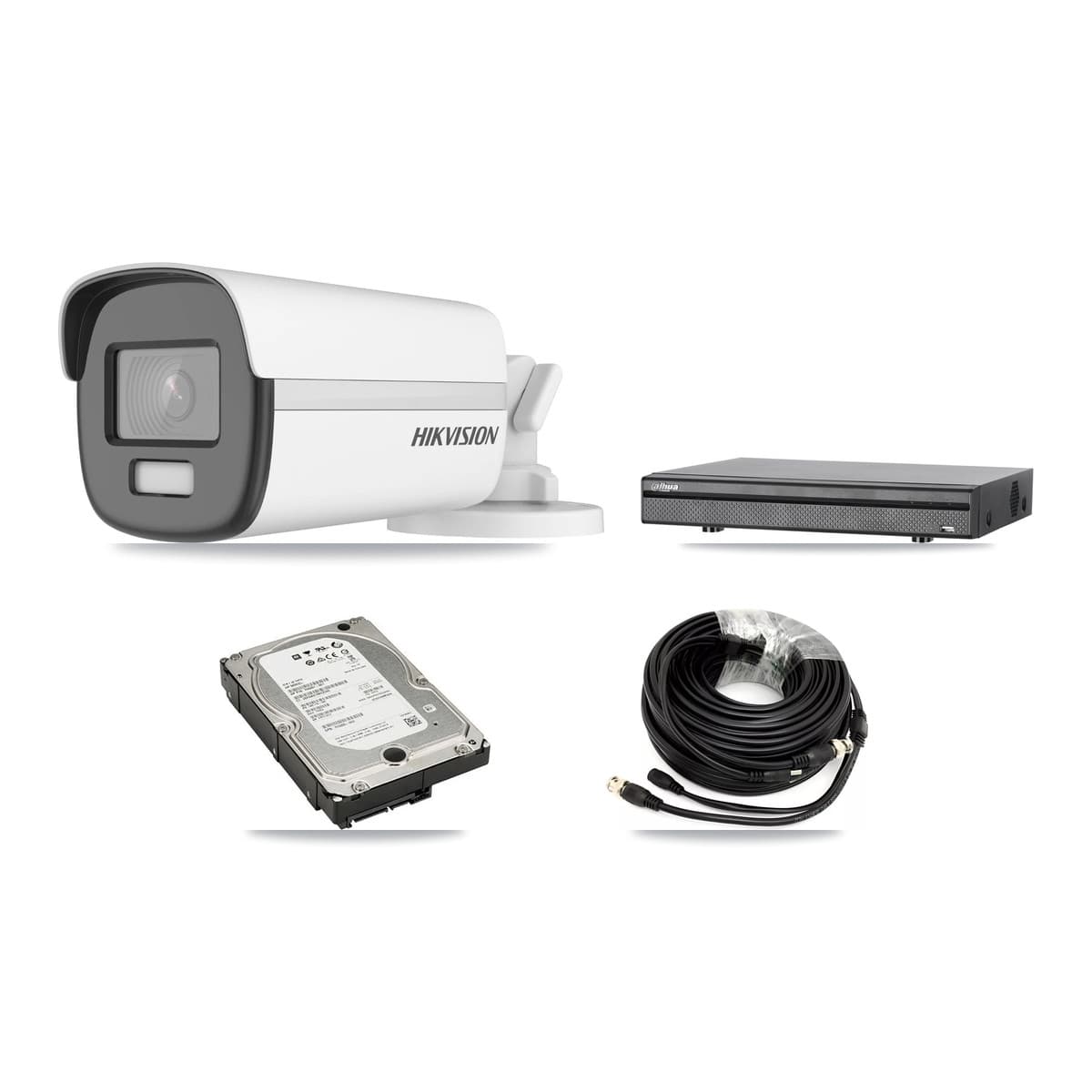Hikvision & Dahua 8-Channel 4K CCTV Kit — 2 Bullet Cameras + 5TB Recording (DH-XVR5108H Recorder) - Image 1
