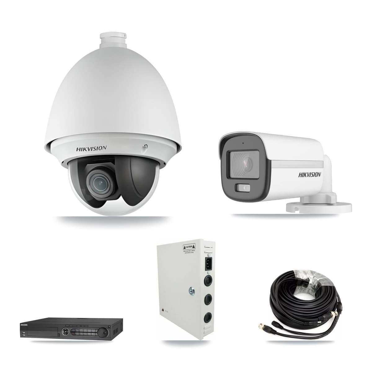 Hikvision 32-Channel 2MP – 5MP CCTV Kit — 10 2MP PTZ + 1 5MP Bullet Cameras + 8TB Recording (DS-7332HQHI Recorder) - Image 1