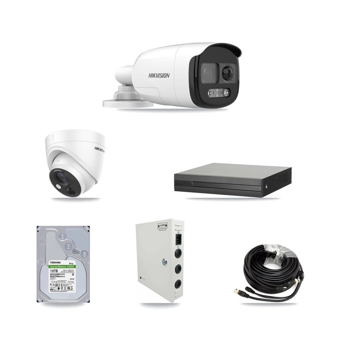 Hikvision 16-Channel 5MP CCTV Kit — 8 DS-2CE12KF3T Bullet + 4 DS-2CE71H0T Turret Cameras + 10TB Recording
