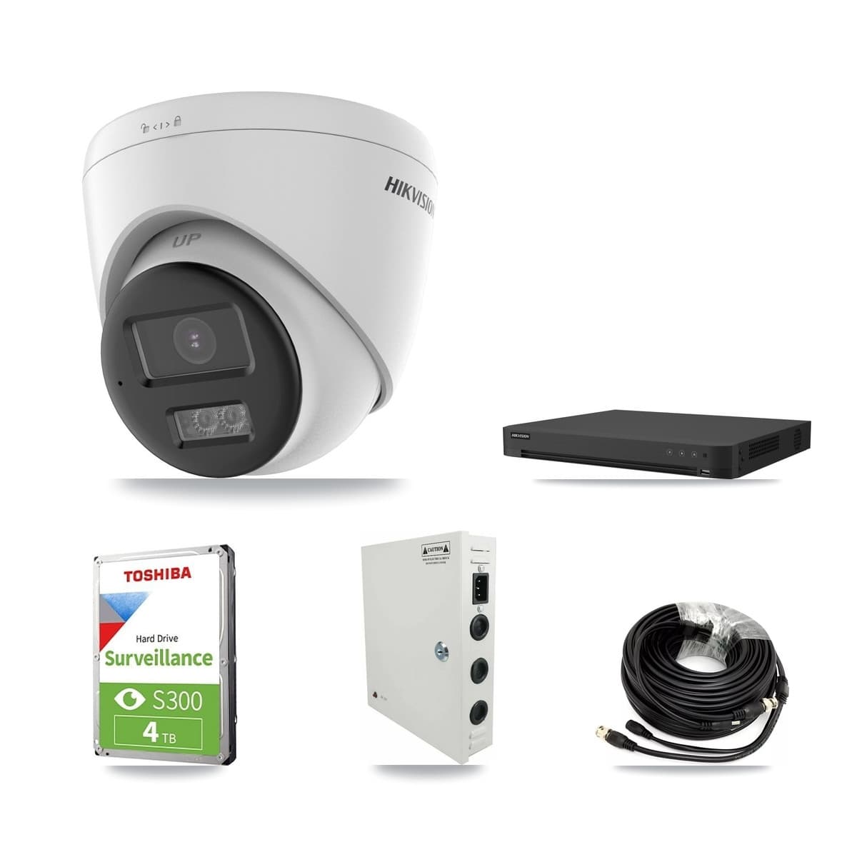 Hikvision 16-Channel 5MP CCTV Kit — 1 DS-2CE78K0T + 12 DS-2CE78K0T Turret Cameras + 4TB Recording