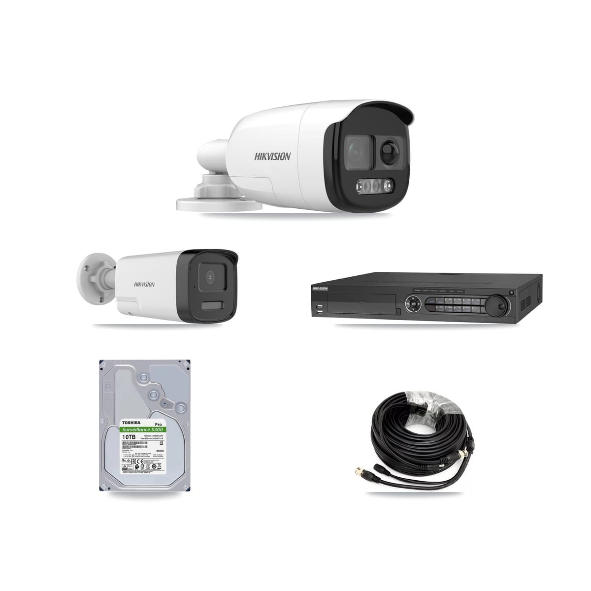 Hikvision 32-Channel 5MP CCTV Kit — 5 DS-2CE12KF3T + 2 DS-2CE17K0T Bullet Cameras + 10TB Recording - Image 1