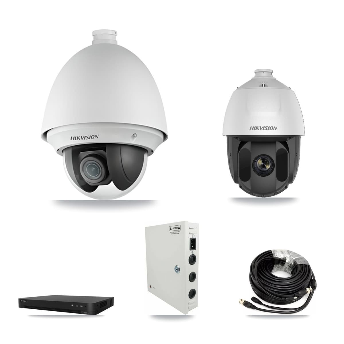 Hikvision 16-Channel 2MP CCTV Kit — 11 DS-2AE4225T + 1 DS-2AE5225TI PTZ Cameras + 8TB Recording (DS-7216HGHI Recorder)