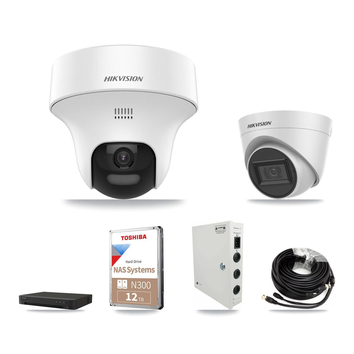 Hikvision 16-Channel 5MP CCTV Kit — 8 DS-2CE70K0T + 3 DS-2CE78H0T Turret Cameras + 12TB Recording - Image 1